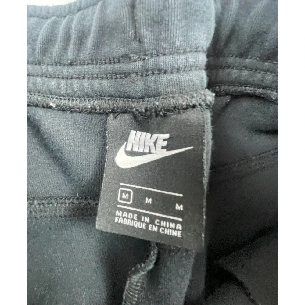 Nike Tech Fleece Joggers Mens Black Tapered Sweatpants Side Zip Pocket Pinhole